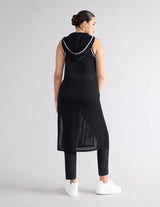XFL Hooded Midi Mesh Tunic