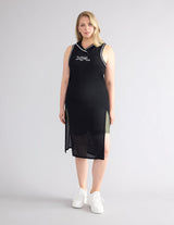 XFL Hooded Midi Mesh Tunic