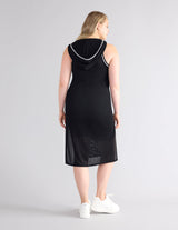 XFL Hooded Midi Mesh Tunic