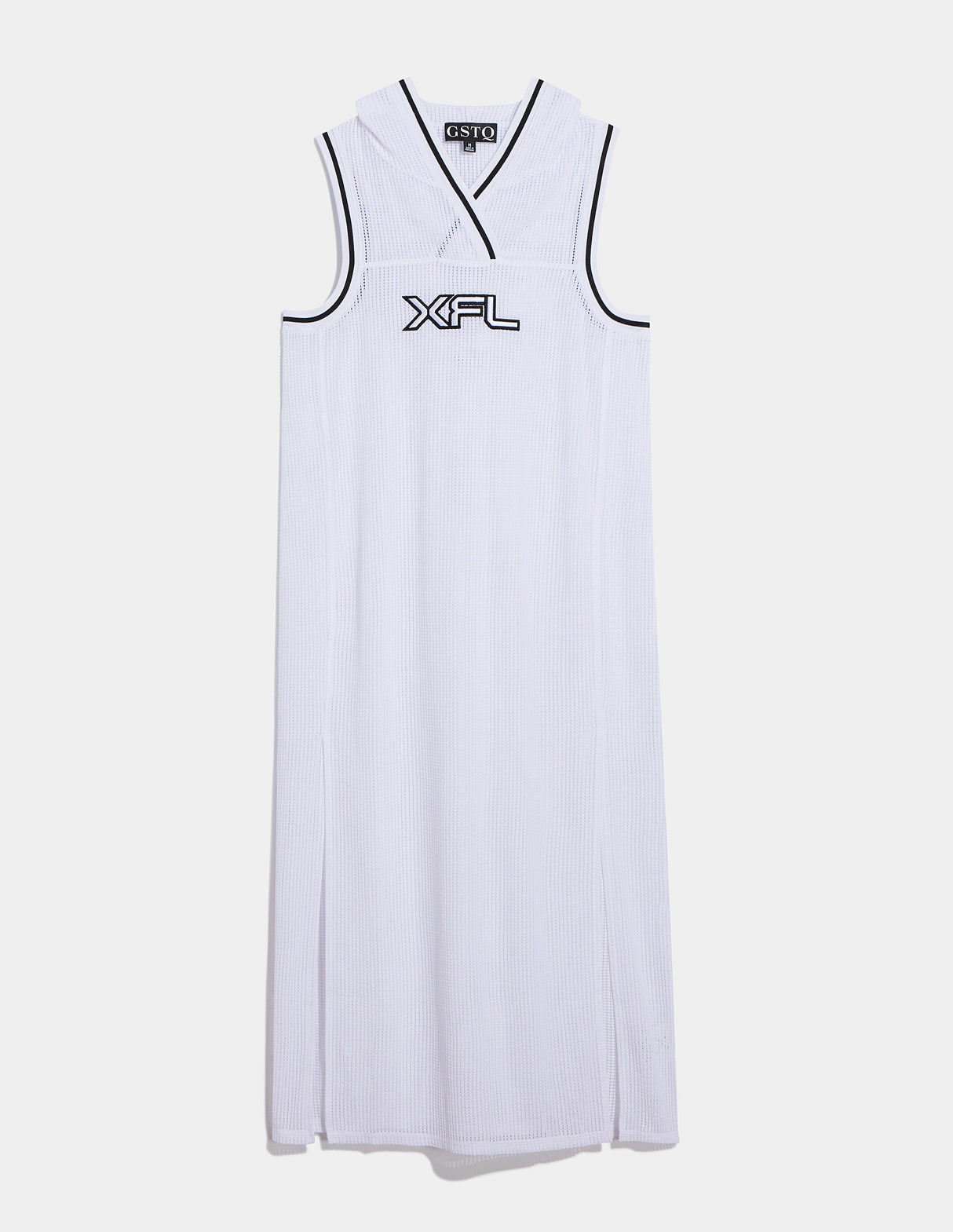 XFL Hooded Midi Mesh Tunic