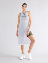 XFL Hooded Midi Mesh Tunic