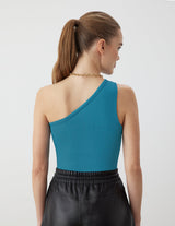 One Shoulder Rib Knit Top