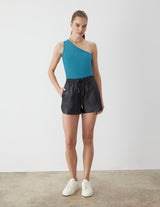 One Shoulder Rib Knit Top