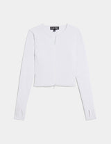 Zip Cropped Cardigan