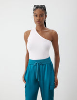 One Shoulder Rib Knit Top