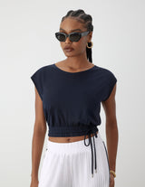 Drawstring Crop Top