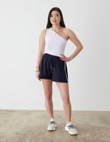 One Shoulder Rib Knit Top