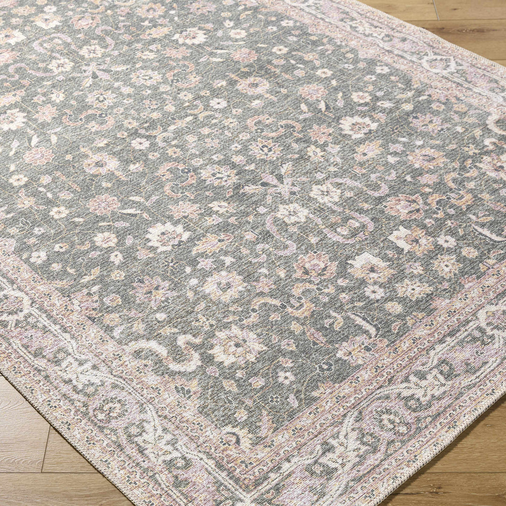 Alyson Vintage Flat Pile Washable Rug