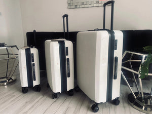 Roberto Cavalli Luxury 3 Piece Expandable Hard Shell Luggage Set