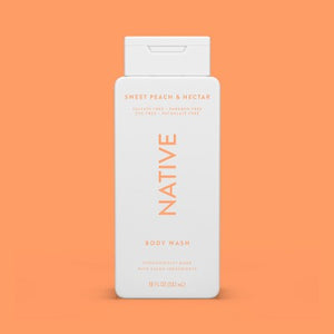 Native Body Wash Sweet Peach & Nectar Sulfate Free 18 fl oz