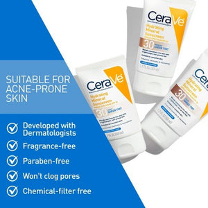 CeraVe Hydrating Mineral Tinted Face Sunscreen Lotion - SPF 30 - Medium - 1.7 fl oz