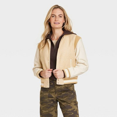 Women's Shrunken Varsity Jacket - Universal Thread