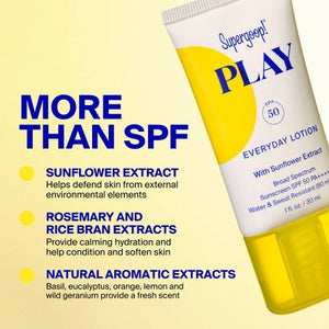 Supergoop! PLAY Everyday Hydrating Body & Face Sunscreen Lotion SPF 50 18 fl oz - Imperfect Container