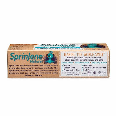 SprinJene Natural Kids Fluoride-Free Toothpaste Vanilla 3.5oz - Imperfect Box