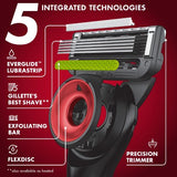 Gillette Labs NFL Chiefs Edition Shaving Razor with 4 Refills and Magnetic Stand