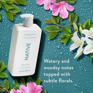 Native Body Wash Cashmere & Rain Sulfate Free with Pump 36 fl oz