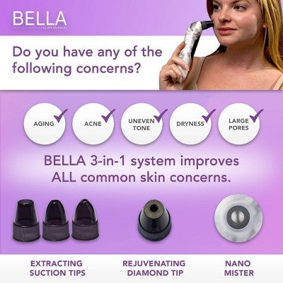 Spa Sciences BELLA 3-in-1 Diamond Tip Microdermabrasion System
