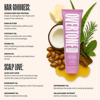 Overtone Misty Magenta Semi-Permanent Hair Dye and Conditioner