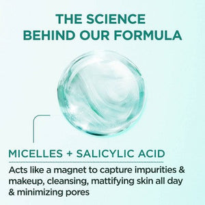 Garnier Salicylic Acid Purifying Makeup Remover Micellar Water and Facial Cleanser 23.7 fl oz - Imperfect Container