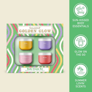 NatureWell Bath and Body Gift Sets Golden Glow 4ct - Imperfect Box