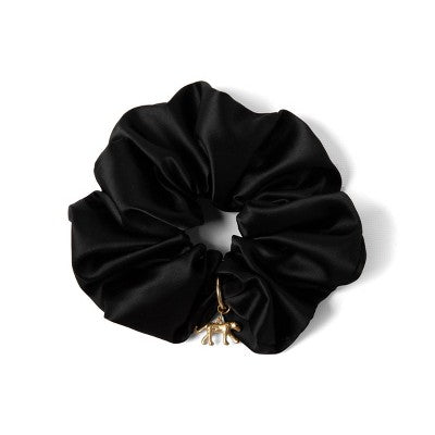 The Hair Edit Charming Ruched Ribbon Satin Scrunchie - New