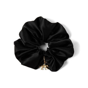 The Hair Edit Charming Ruched Ribbon Satin Scrunchie - New