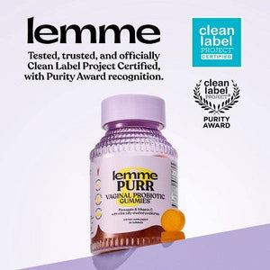 Lemme Purr Vaginal Probiotic Gummies  Vitamin C Pineapple Flavored 60ct - Imperfect Container