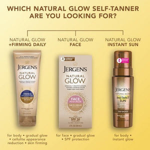 Jergens Natural Glow Skin Firming Moisturizer/Sunless Self Tanning Medium To Tan 7.5 fl oz - Imperfect Container