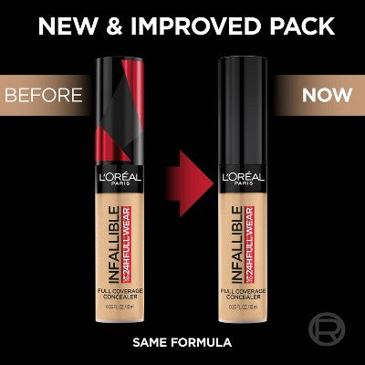 L'Oreal Paris Infallible Full Wear Waterproof Concealer 340 Fawn 0.33 fl oz - Imperfect Container