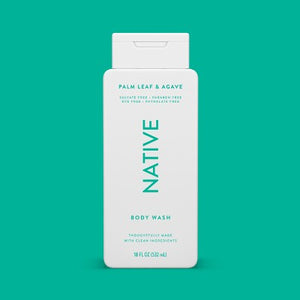 Native Body Wash for Men & Women Sulfate Free Palm Leaf & Agave 18 fl oz