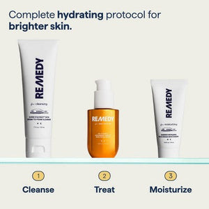 Remedy Skin Brightening 3-Piece Skincare Kit Gentle Cleanser Vitamin C Serum 2.7oz - Missing Box