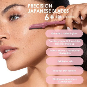 Japonesque Precision Dermaplaner Facial Brush Razors 3ct