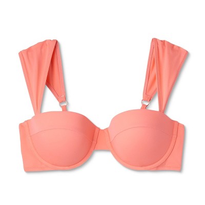 Women's Light Lift Shoulder Cap Straps Bikini Top - Shade & Shore Coral