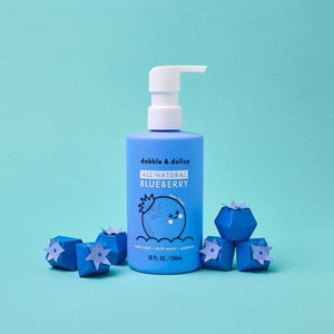 Dabble & Dollop Kids 3-in-1 Blueberry Shampoo, Body Wash & Bubble Bath