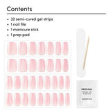 Dashing Diva Glaze Semi-Cured Gel Nail Polish Strips Ballerina Blush 32ct