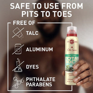 Old Spice Whole Body Deodorant Spray Aloe and Rain 3.5oz - Missing Lid