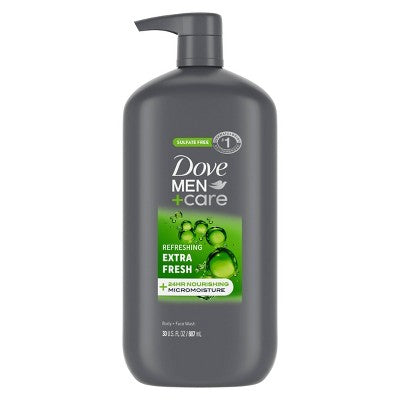 Dove Men+Care Extra Fresh Refreshing Body & Face Wash Pump 30 fl oz
