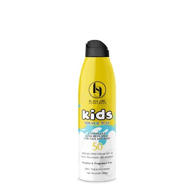 Black Girl Sunscreen Kids Spray & Play SPF 50 6oz - Imperfect Container