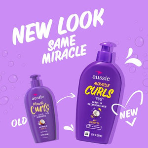 Aussie Miracle Curls Coconut Oil Detangling Milk Treatment 6.7 fl oz