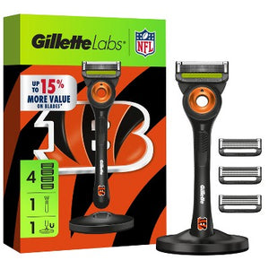 Gillette-Labs-Mens-Special-NFL-Bengals-Edition-Shaving-Razor-with-4-Refills-and-Magnetic-Stand-Razors-&-Razor-Blades
