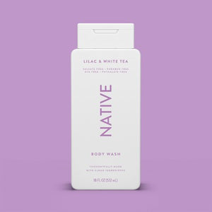 Native Body Wash for Women & Men Lilac & White Tea Sulfate Free 18 fl oz - New