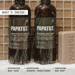 Papatui Men's Shower Pack Lush Coconut 3ct - Missing Box