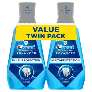 Crest Pro-Health Advanced Multi-Protection Alcohol-Free Mouthwash 1L 2-Pack