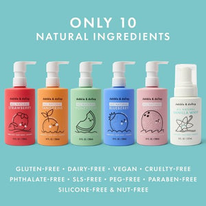 Dabble & Dollop Kids 3-in-1 Blueberry Shampoo, Body Wash & Bubble Bath
