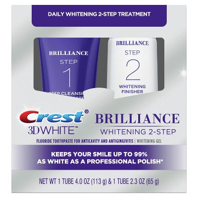 Crest 3D White Brilliance Toothpaste and Whitening Gel System 4.0oz and 2.3oz - Missing Box