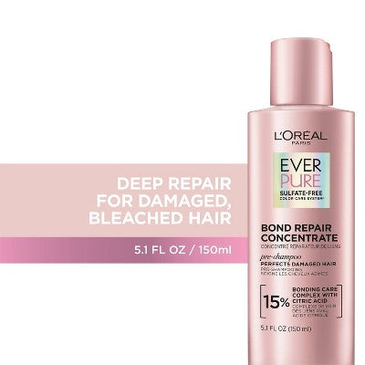 L'Oreal Paris EverPure Sulfate Free Bond Repair Pre Shampoo Treatment 5.1 fl oz