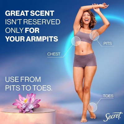 Secret Whole Body Deodorant Spray Lilac & Waterlily Aluminum-Free 3.5oz