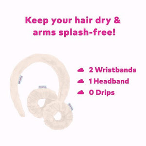 MakeUp Eraser 3-Piece Bridal Set with Headband and Wrist Guards