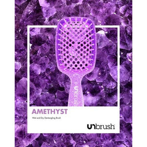 UNbrush Detangler Hair Brush Glitter Amethyst Imperfect Box