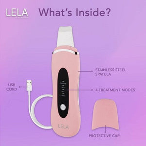 Spa Sciences LELA Ultrasonic Skin Scrubber Spatula Pink Imperfect Box